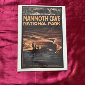 Echo Underground River Mammoth Cave Vintage Poster Travel Tourism 9x12